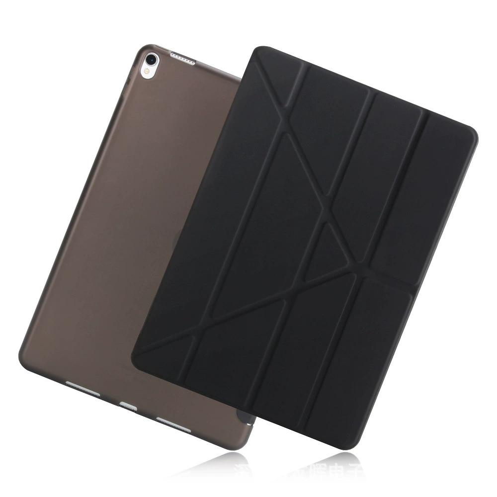Чехол для планшета (Apple) iPad Pro 10.5 — мягкий TPU корпус, кожаный крышка, встроенная подставка, защита от падения