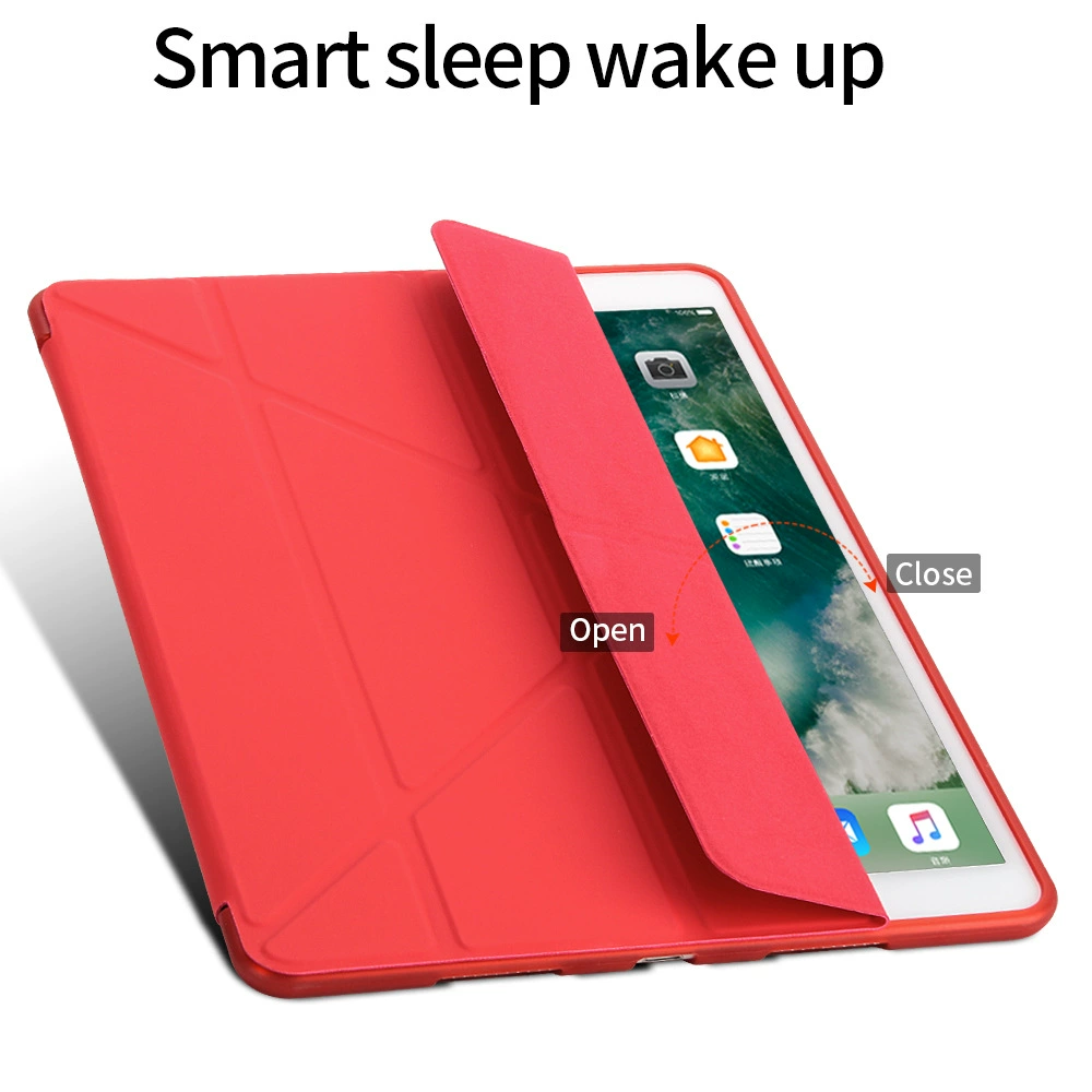 Чехол для планшета (Apple) iPad Pro 10.5 — мягкий TPU корпус, кожаный крышка, встроенная подставка, защита от падения