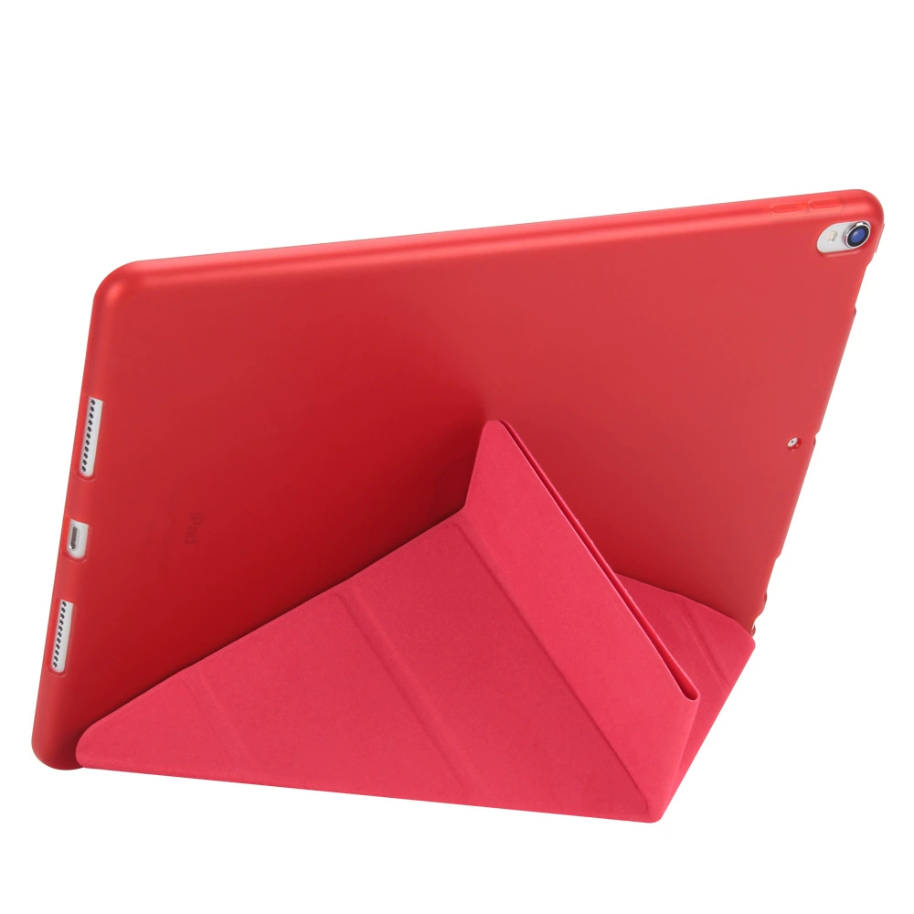 Чехол для планшета (Apple) iPad Pro 10.5 — мягкий TPU корпус, кожаный крышка, встроенная подставка, защита от падения