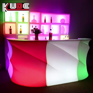 Простой современный полноцветный светящийся бар RGB, элитная касса, стойка регистрации, водный бар, барная стойка, мебель для стойки регистрации