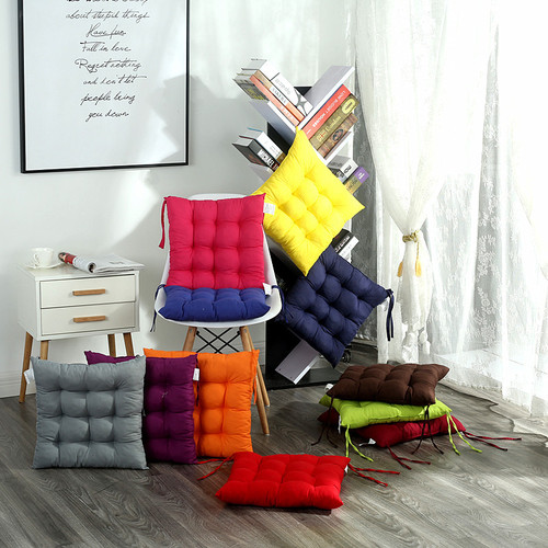 Wholesale solid color napped thick dining chair pads, office computer chair pads, student butt pads, tatami cushions