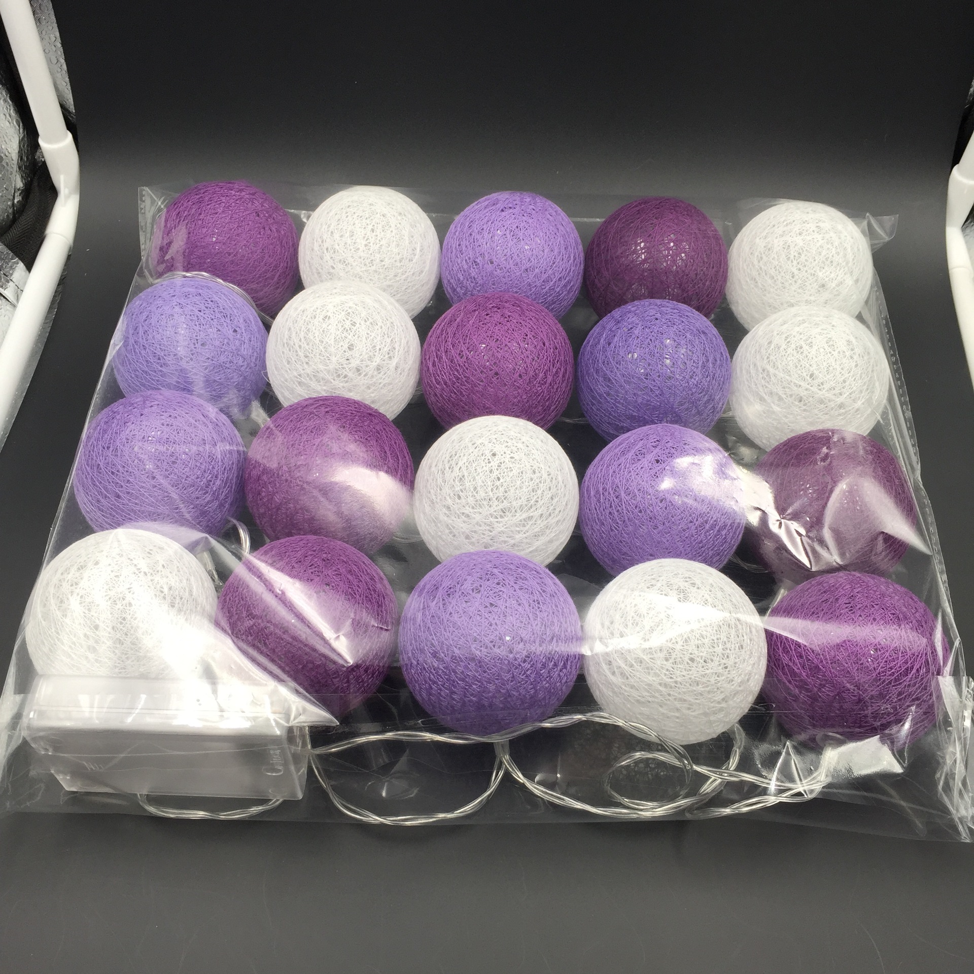 INS confesión romántica USB decoración bola de algodón luces de cadena Navidad romántica bola de algodón luces dormitorio Decoración