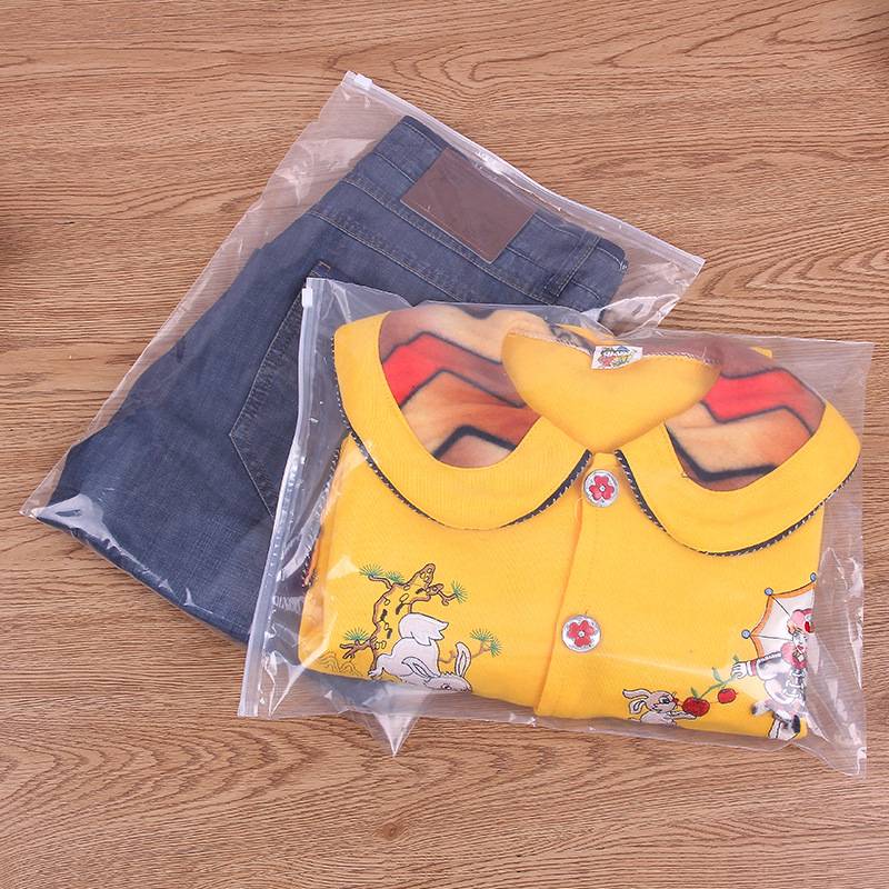 PE透明服装包装袋 内衣内裤自封袋 平边塑料服装拉链袋 厂家直销