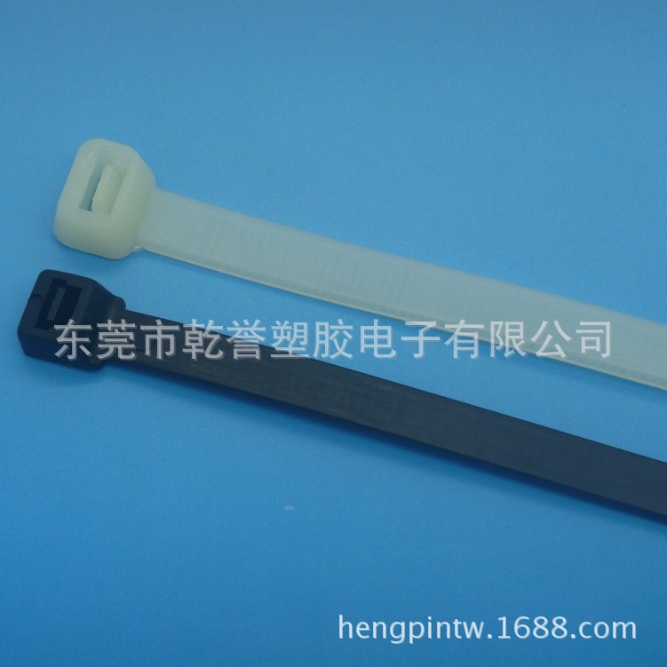 现货供应自锁式困扎绳pa66白色困扎带加长加宽固定式尼龙扎线带