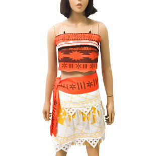 Moana cos Clothing Moana cos Clothing Performance Clothing Maui Clothing Grass Skirt Children's Princess Clothing