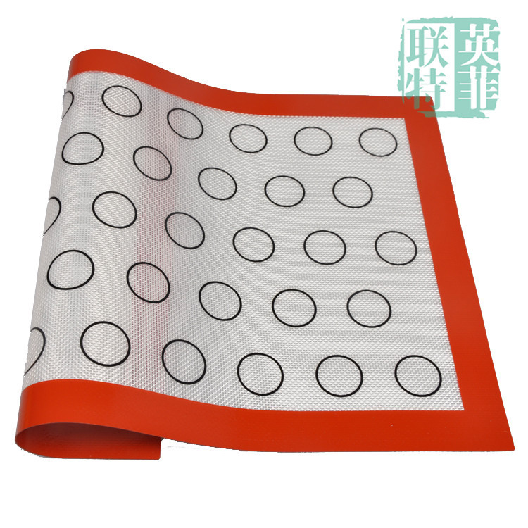Un fabricante en nombre de la mejor venta de silicona macaron pad DIY silicona para hornear pad antiadherente de silicona para hornear pad