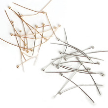 球针 diy饰品配件串珠材料金属铜球头针项链手链耳环圆头针 保色