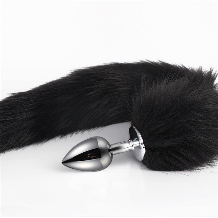 February fun manufacturers artificial fur anal plug tail couple fun toys Silver Fox trumpet full color black February fun manufacturers artificial fur anal plug tail couple fun toys Silver Fox trumpet full color black