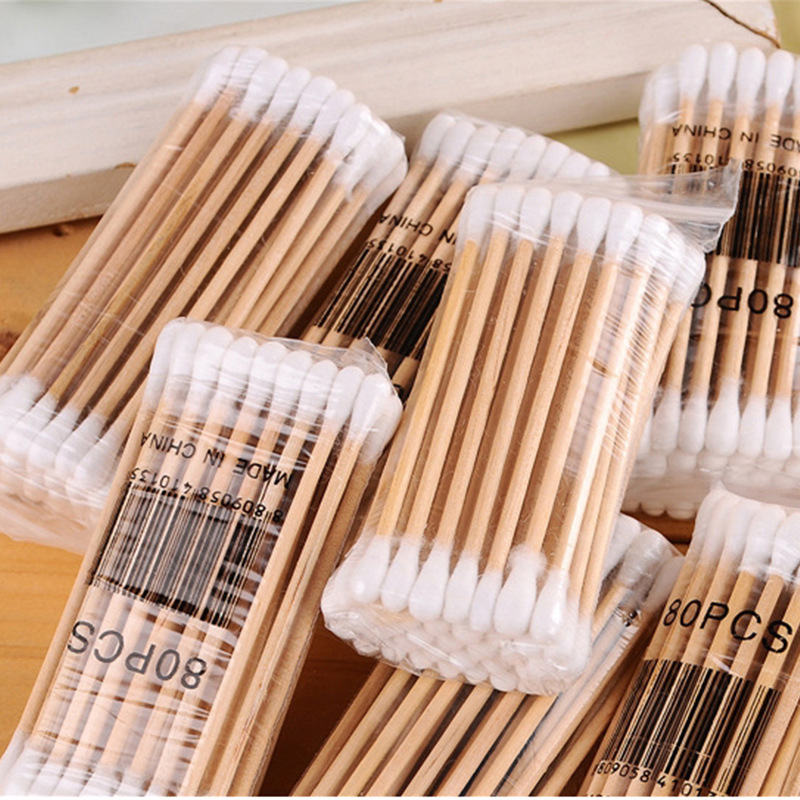 Disposable double-sided cotton swabs
