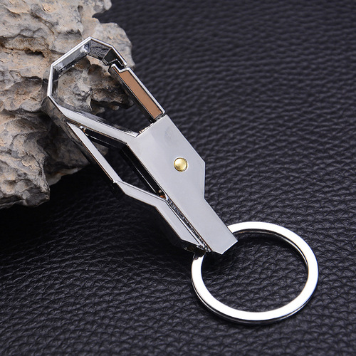 Metal keychain new key chain car ornament advertisement small gift LOGO engraved one-stop service