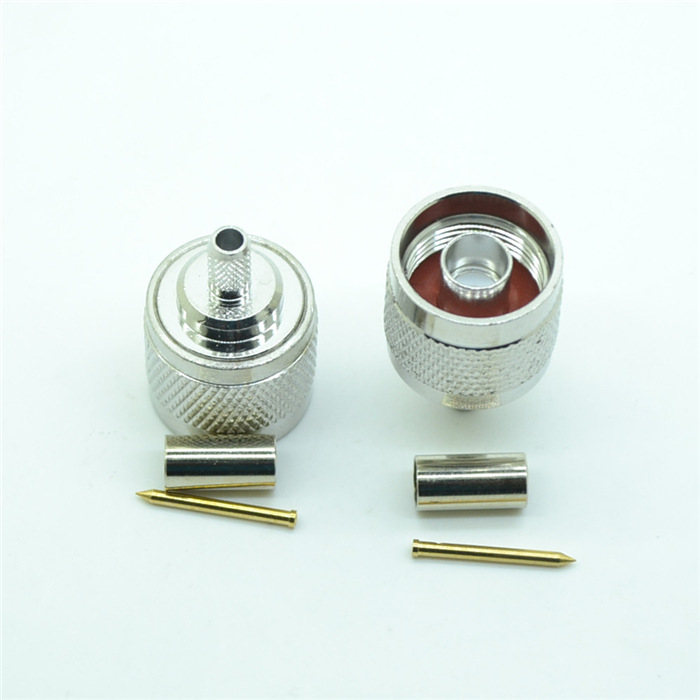 厂家批发锌合金外壳针冷压75-3N型射频同轴连接器工业级接头