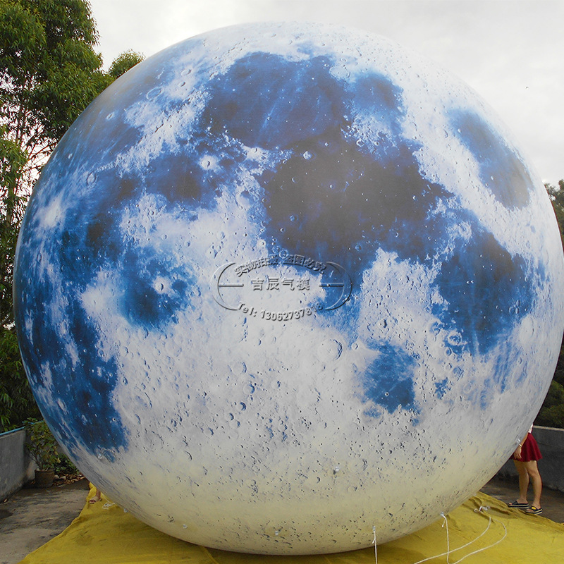 高2米大型气模 固定活动充气广告模型 加厚牛津布6米月球气模定制