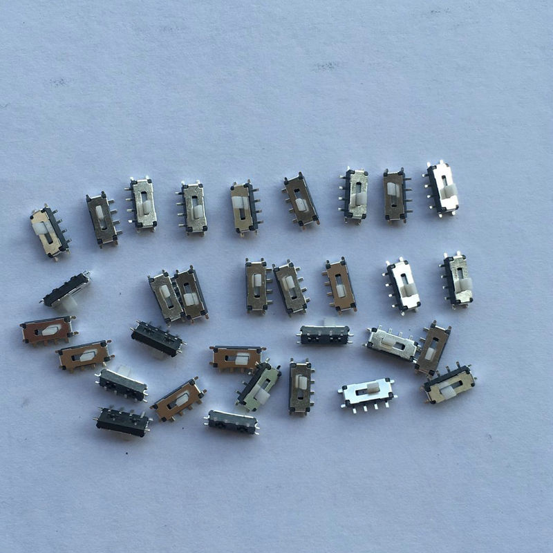 批发定 制 迷你波动开关 微型小拨动 微型六脚两档贴片 双极三位