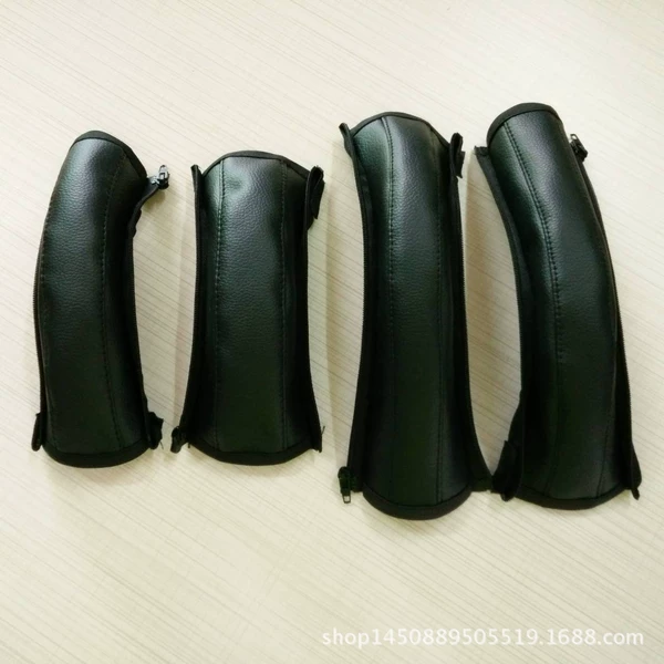 YOYAPLUS front armrest and push handle leather covers set of 4 (black)