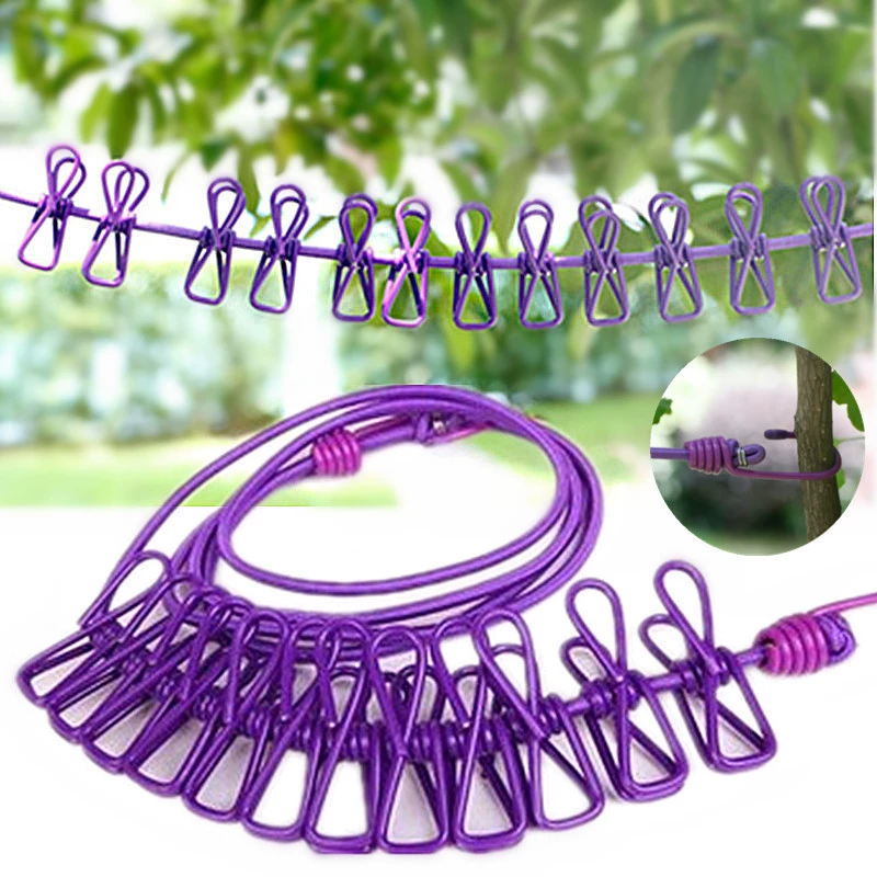Handheld travel drying rack for home use, windproof clothesline, elastic strap, custom-made