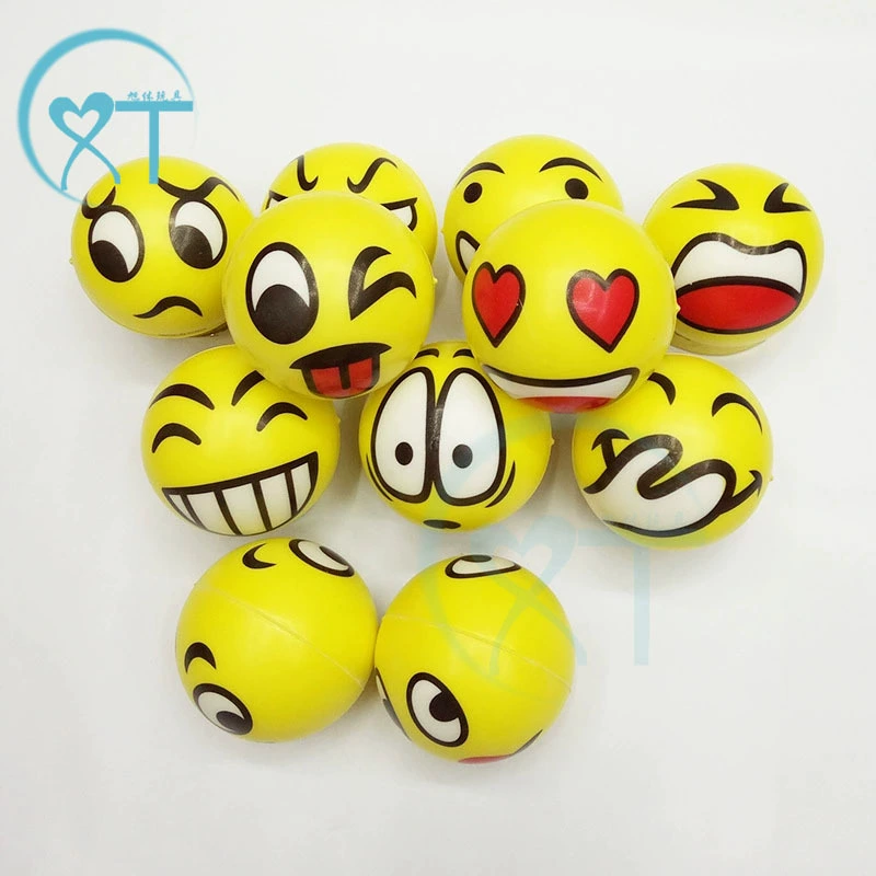 Трансграничные производители вентиляционные детские спортивные игрушки мяч из Пенополиуретана губка эластичный мяч 10 см PU мяч мультяшное выражение