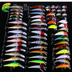 HENG JIA Lure 56 Pieces Casting Fishing Bait Kit Artificial Fishing Lure Wholesale Fishing Gear Simulation Fishing Lure