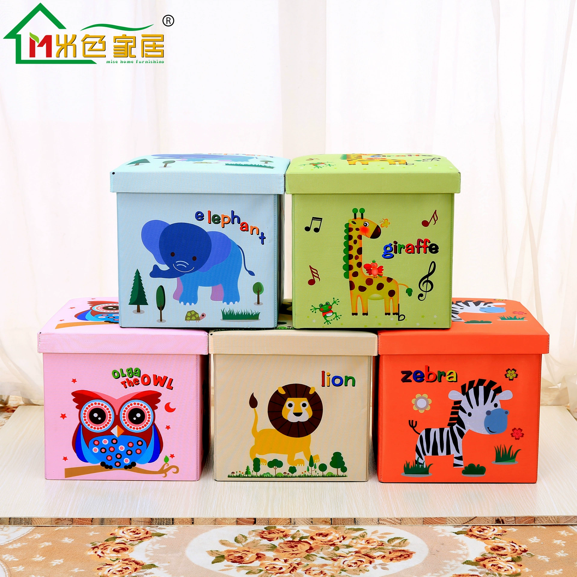 Ткань Оксфорд, креативный табурет для хранения, табурет для хранения с героями мультфильмов, складной принт, новый домашний ящик для хранения детских игрушек