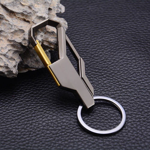 Metal keychain new key chain car ornament advertisement small gift LOGO engraved one-stop service