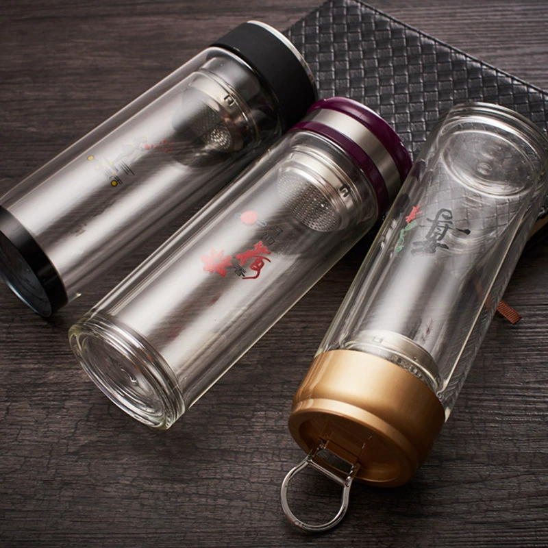 Thickened bottom double -layer glass glass men's car business thermal insulation water cup bubble cup event gift printing