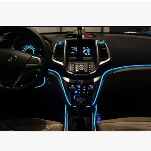 EL Cold Light Car LED Illuminated Strips Interior Atmosphere Lights Car Guide Lights Decorative Instrument Lights Door Seam Lights