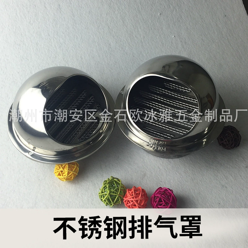 Вытяжная вытяжка из нержавеющей стали 304, дышащая крышка для ванной комнаты, вытяжка для выхода воздуха, кухонная вытяжка, вентиляционная вытяжка