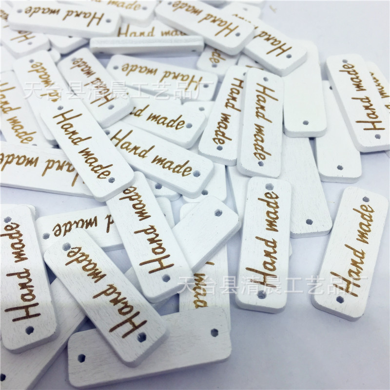 木质铭牌纽扣  木质标牌 DIY手工木牌  激光打标handmade木标牌