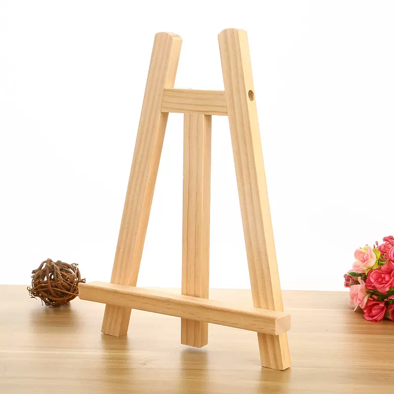 油画架 圆头支架实木小画架厂家批发 迷你数字桌面小黑板美术画架