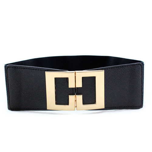 Women's elastic elastic girdle black belt, versatile elastic decorative wide belt, 20 types to choose from, one for dropshipping