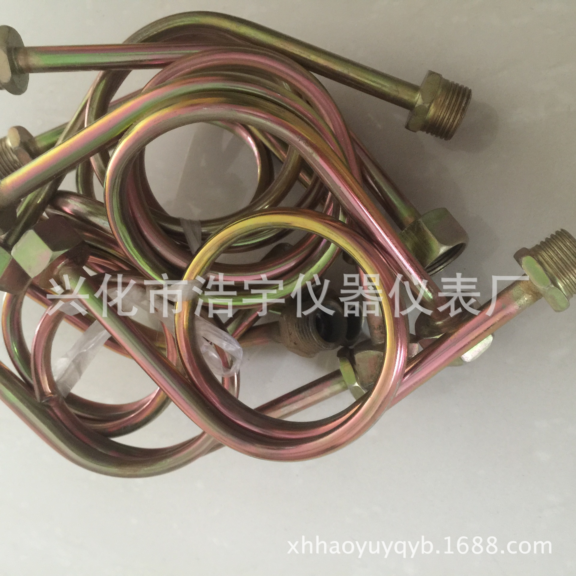 碳钢表弯 压力表缓冲管 内14*1.5外4分/M20*1.5外牙4分 冷凝圈