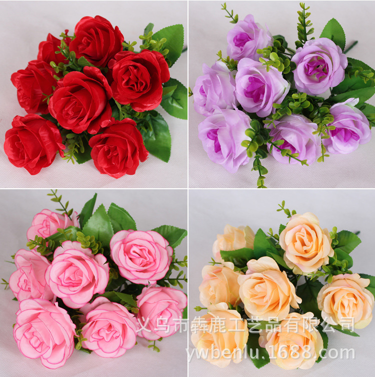 시뮬레이션 플라스틱 7 제국 첩 장미 웨딩 아치 꽃꽂이 가정 장식 꽃병 꽃꽂이 공장 도매