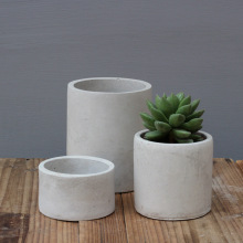 圆柱形水泥花盆 仙人球多肉花盆组合摆放桌面盆栽 厂家直销批发