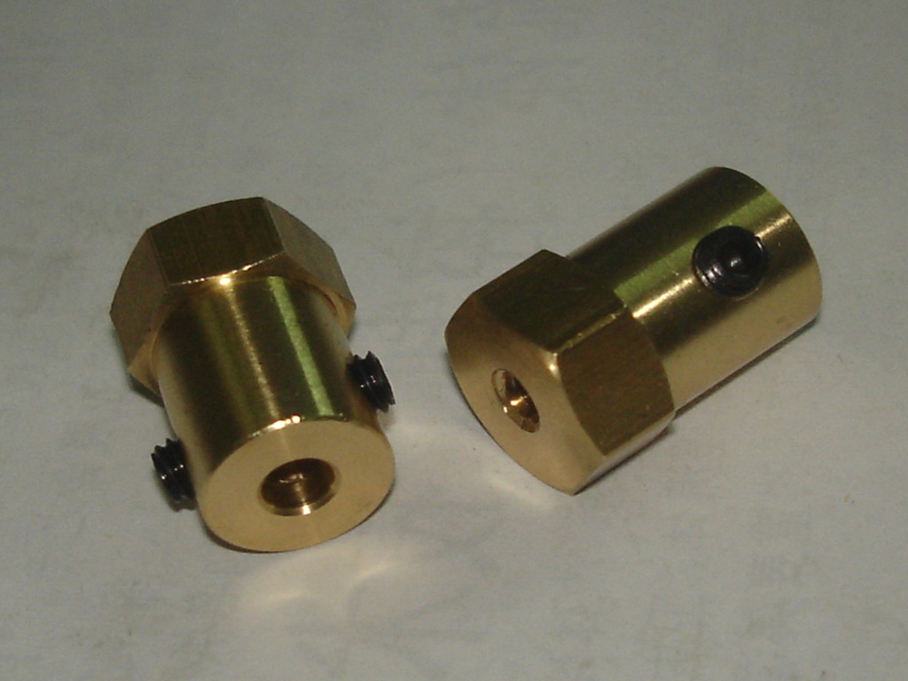 优质六角联轴器 铜 六角连接器 机器人配件 连轴器 7MM孔