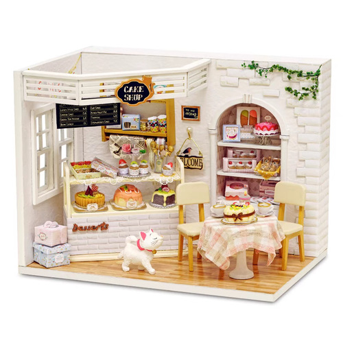 Zhiquwu DIY Cake Diary Hut Finished Model Children's Gift Boy's Birthday Gift Girl's Creative Building