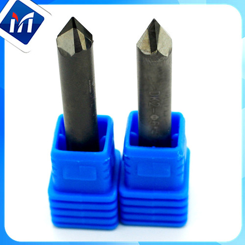 PCD hexagonal diamond stone milling bit for marble tombstone precision CNC engraving machine, lettering, point knife