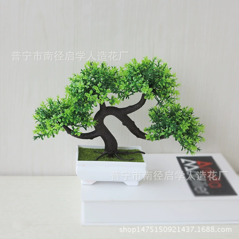 Новое искусственное цветочное растение бонсай зеленое растение в горшках комнатные и уличные цветы в горшках домашние Креативные украшения партия