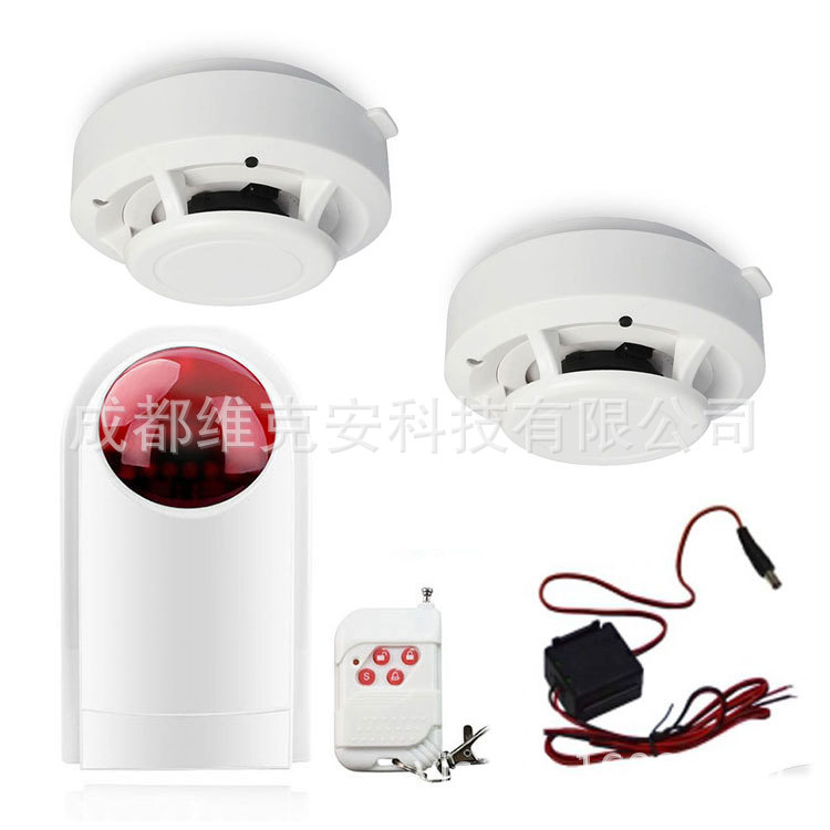 无线汽车烟雾报警器24v货车车载声光烟感探测器物流车厢防自燃