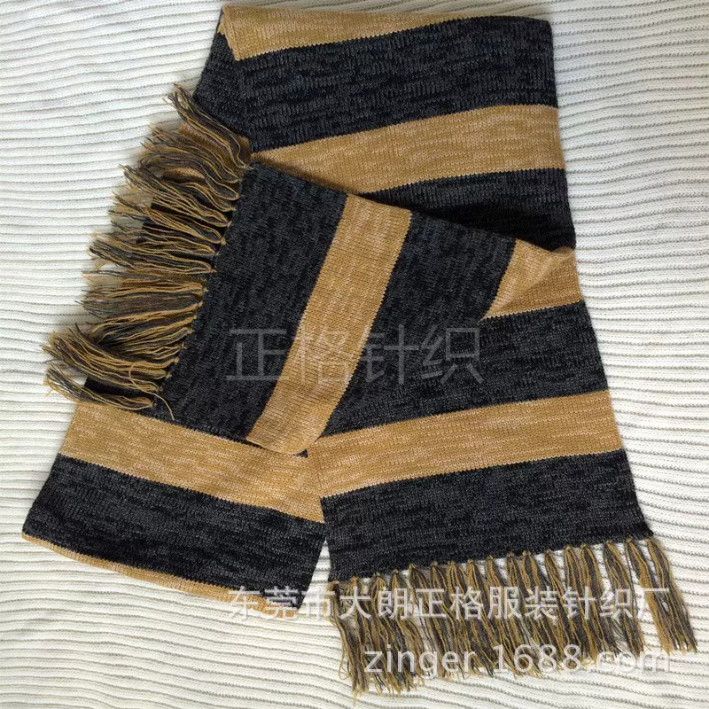 新款欧美秋冬休闲商务围巾 经典创意条纹加厚保暖围巾订 做