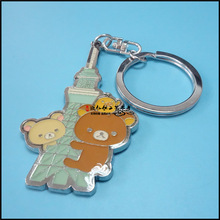 小熊周边金属钥匙扣烤漆滴胶钥匙圈动物系列钥匙挂件钥匙配饰