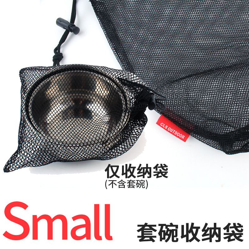 Al Aire Libre 304 plegable de acero inoxidable tazón 500ml camping portátil multi-funcional picnic set Tazón utensilios de cocina taza de escalada vajilla