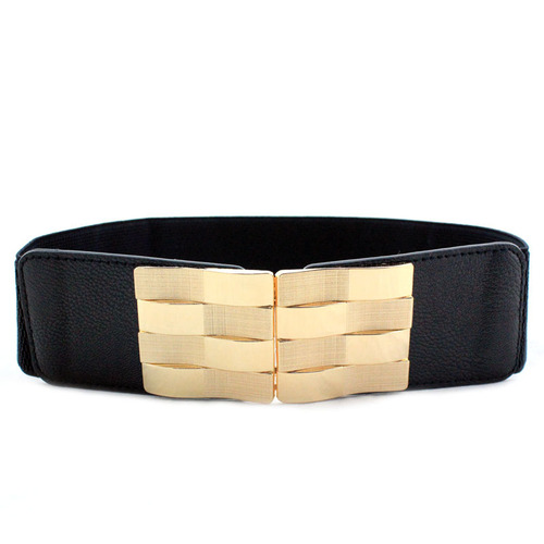 Women's elastic elastic girdle black belt, versatile elastic decorative wide belt, 20 types to choose from, one for dropshipping