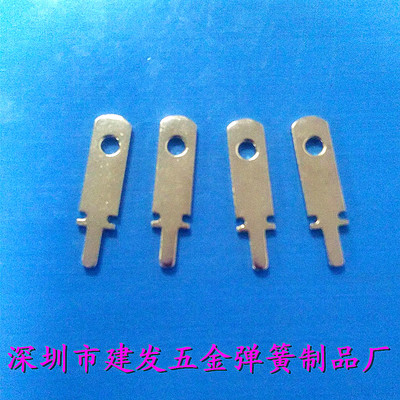 厂家供应电源插头片插脚 美规黄铜端子 充电器五金弹片JF-460