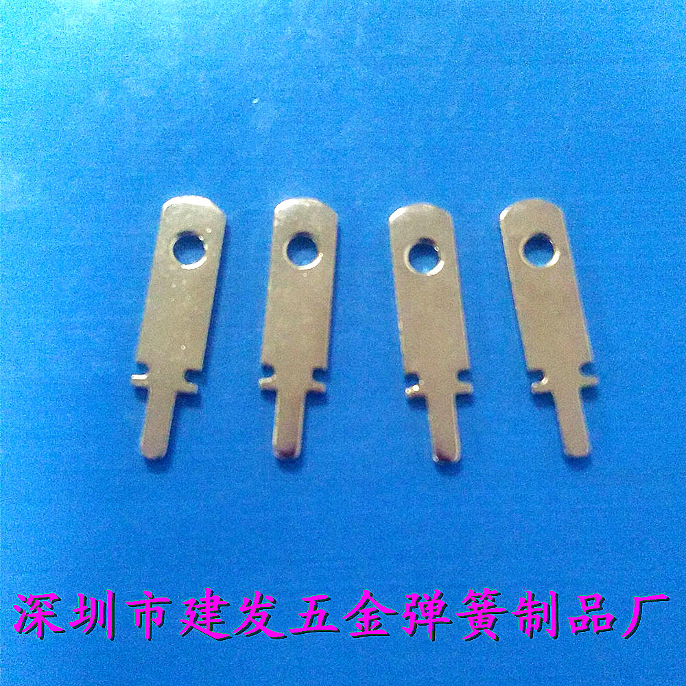 厂家供应电源插头片插脚 美规黄铜端子 充电器五金弹片JF-460