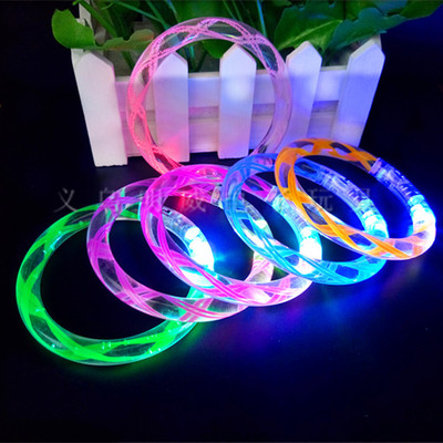 厂家销售螺纹手镯 LED发光手环扭纹 地推 礼品赠送助威道具|ms