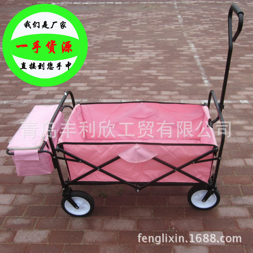 源头工厂户外折叠车野营钓鱼车四轮拉杆布兜车儿童工具车欧美款式