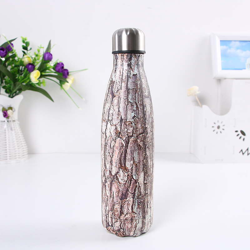 Acero inoxidable botella de coque regalo negocio ventosa portátil deportes hervidor creativo marbling taza al por mayor