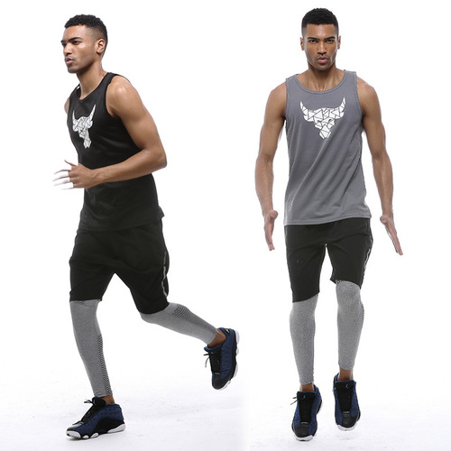 Men's Summer Fitness Loose Basketball Training Mesh Breathable Outdoor Quick-Dry Running Top