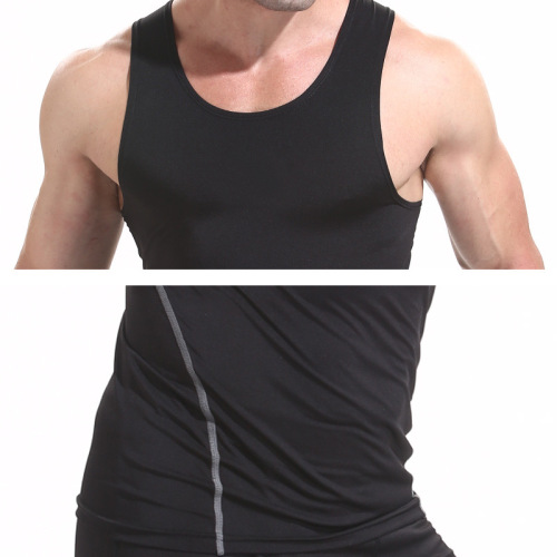 New quick-drying sports tights vest men's basketball training running elastic quick-drying summer fitness vest