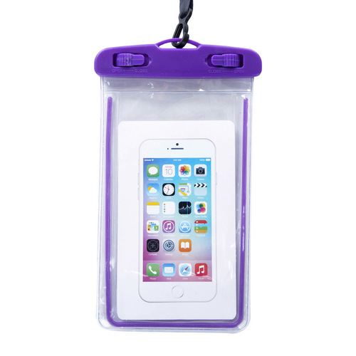 Glow-in-the-dark mobile phone waterproof bag, touch screen diving bag, outdoor rafting swimming camera takeaway mobile phone protective cover