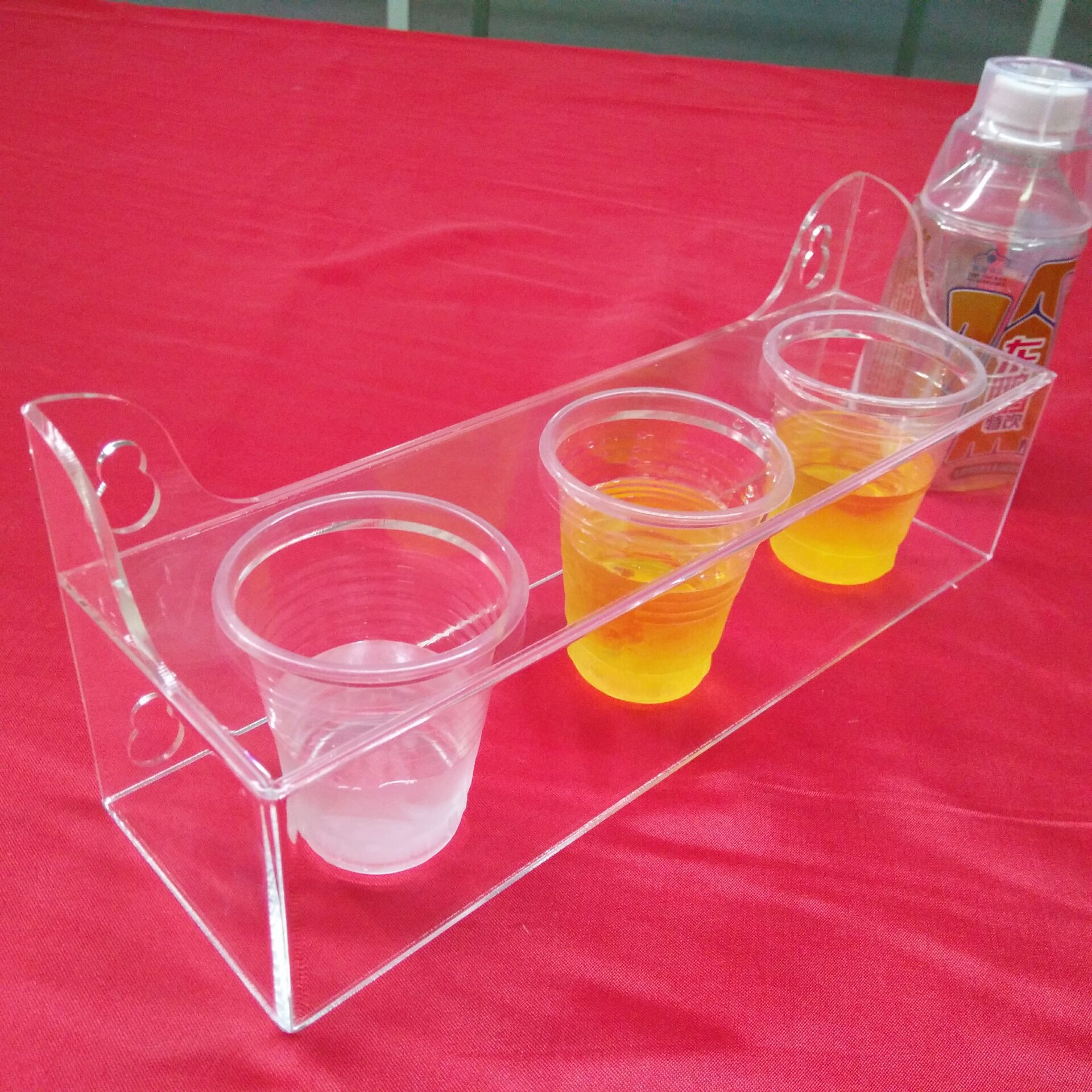 亚克力保鲜柜饮料杯放置架透明挂壁咖啡置物架冰箱吸盘窗挂颜料架